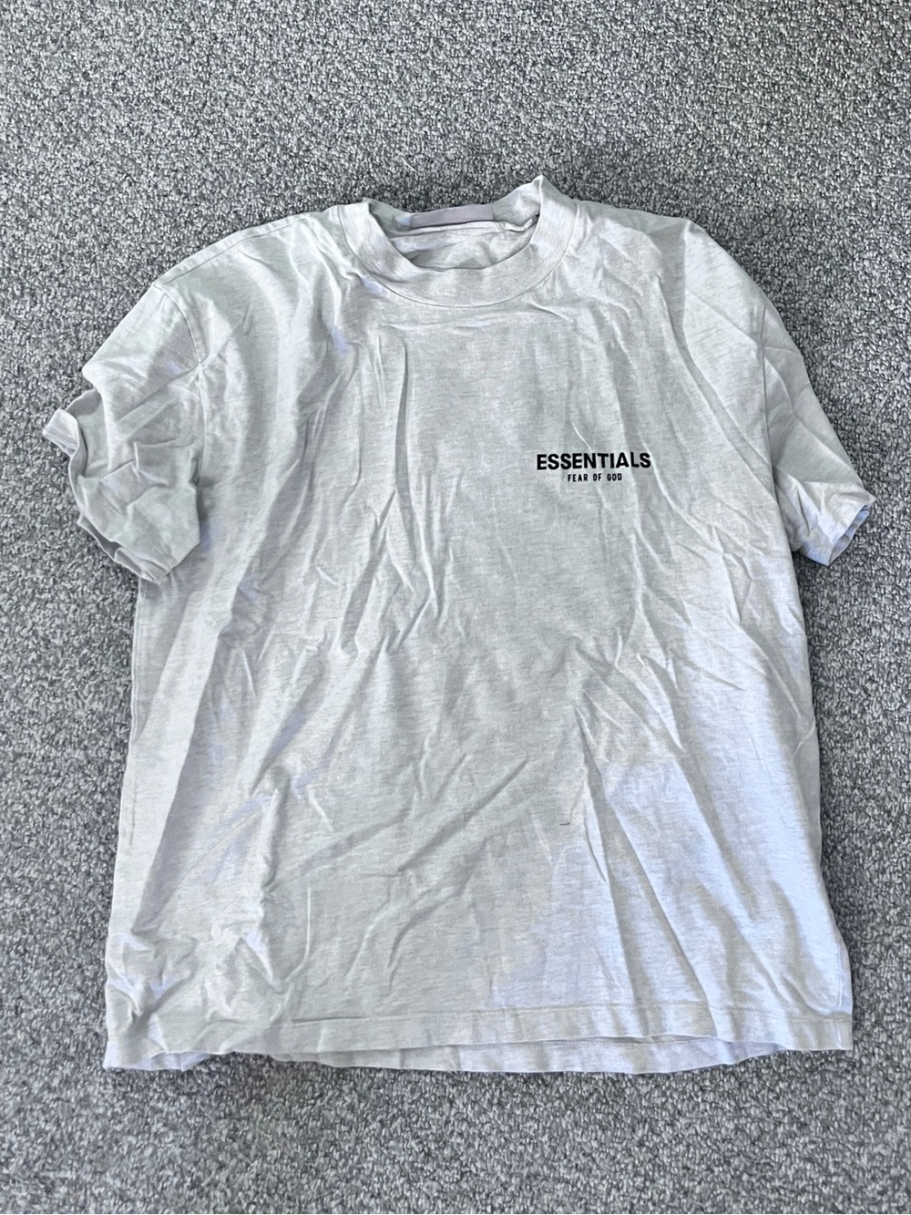 Fear of God Essentials Light Gray Short Sleeve Logo Tee